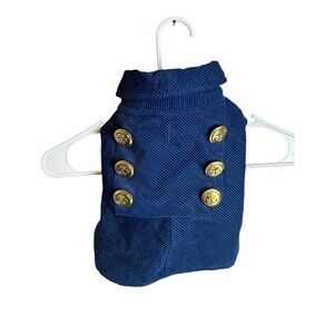 Vintage Simply Dog Navy Corduroy Jacket W Gold Buttons Size Small